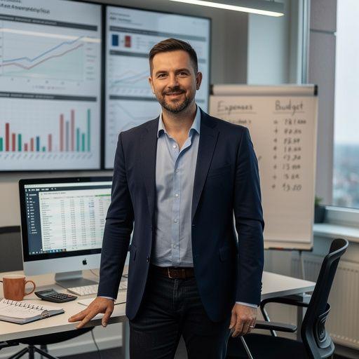 Családi költségvetés tervezése egy asztalon, tele papírokkal és számológéppel.